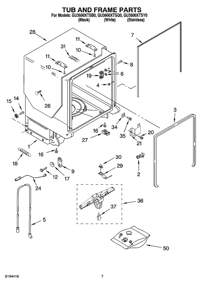 Diagram for GU3600XTSB0