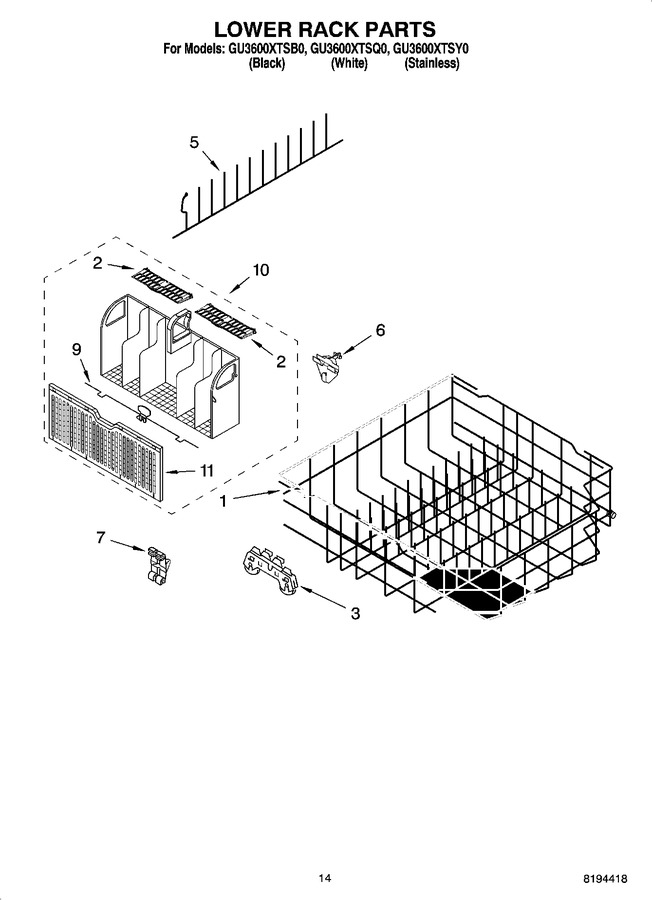 Diagram for GU3600XTSQ0