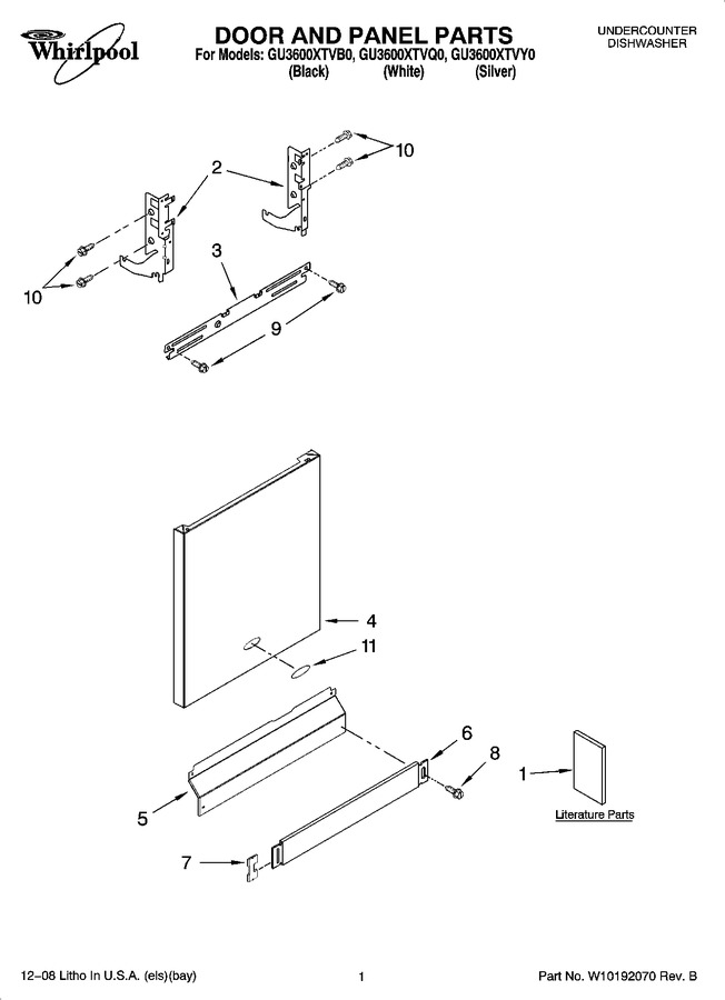 Diagram for GU3600XTVQ0