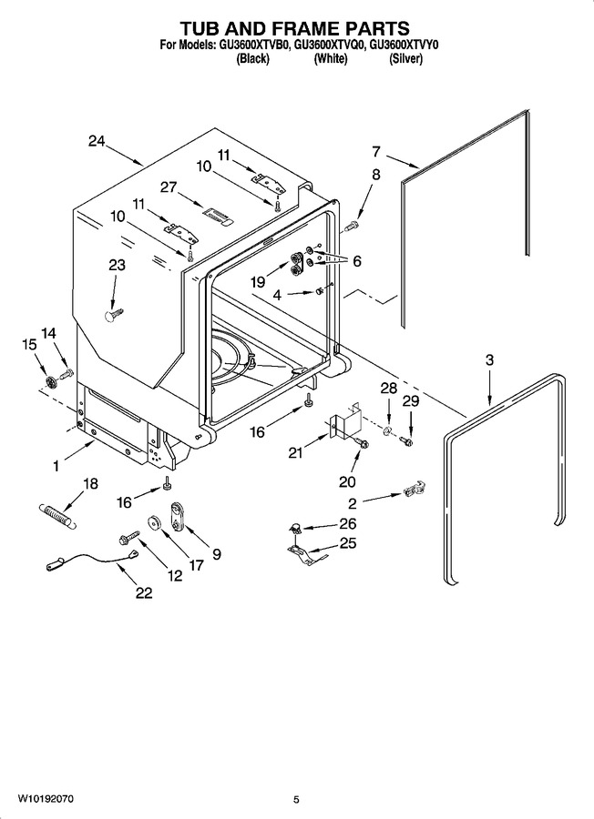 Diagram for GU3600XTVB0