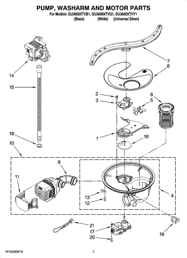 Diagram for GU3600XTVB1
