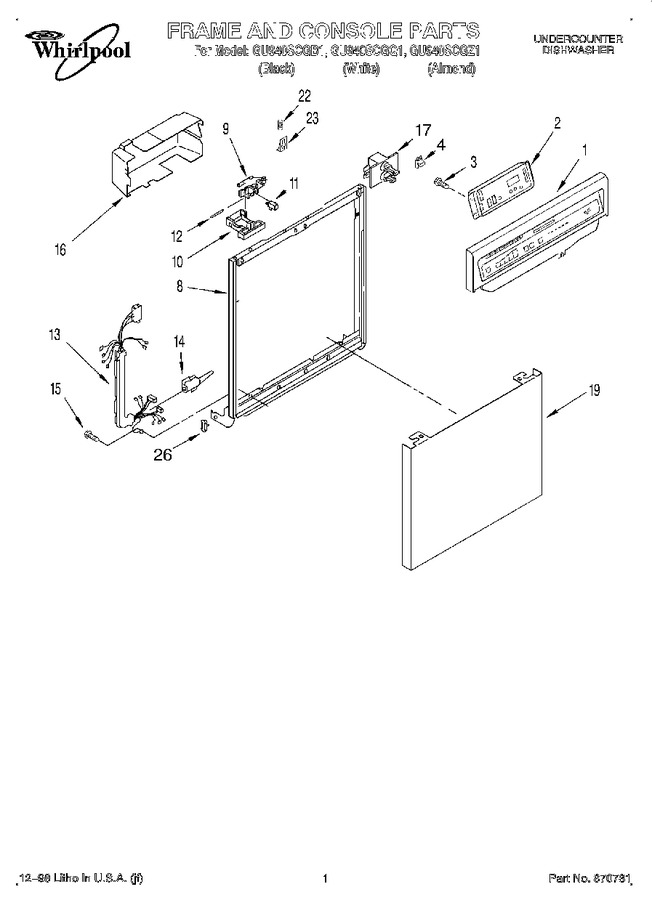 Diagram for GU940SCGB1