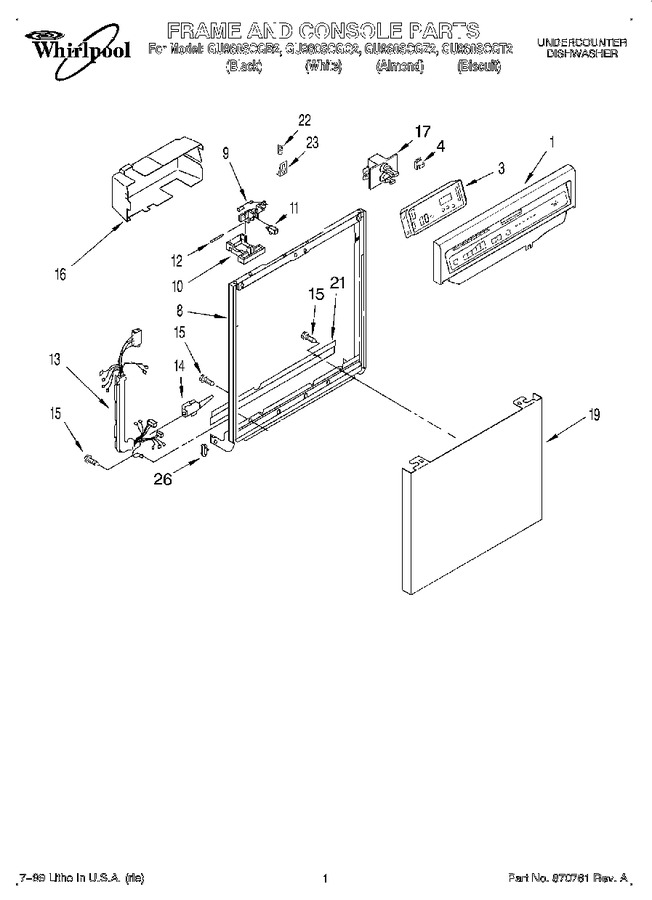 Diagram for GU980SCGB2