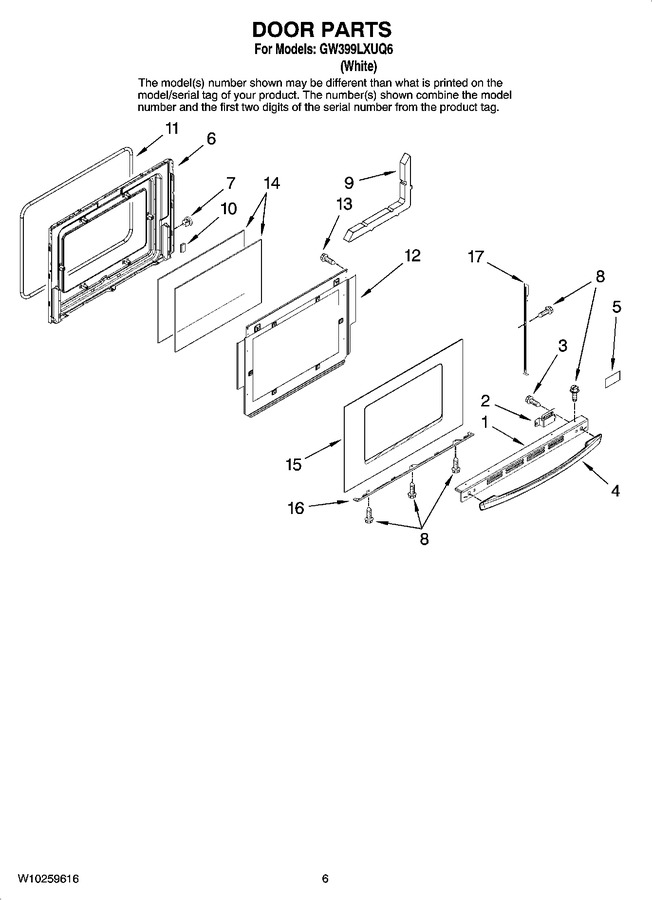 Diagram for GW399LXUQ6