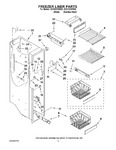 Diagram for 04 - Freezer Liner Parts