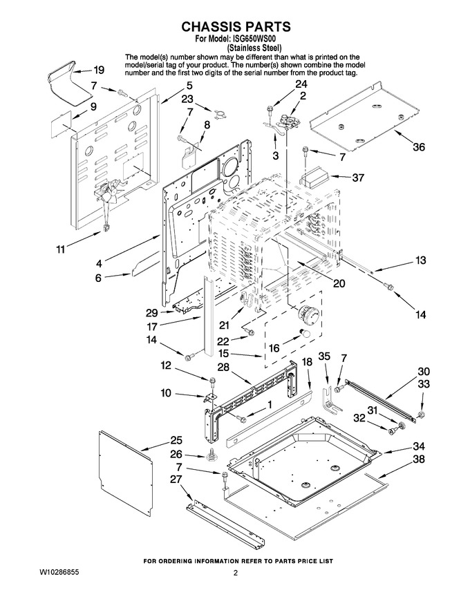 Diagram for ISG650WS00