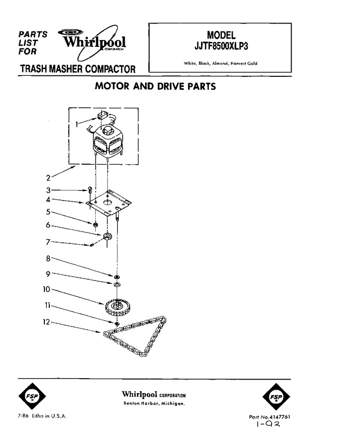 Diagram for JJTF8500XLP3