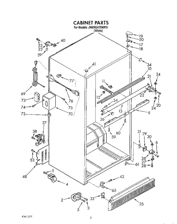 Diagram for JWARG475WP01