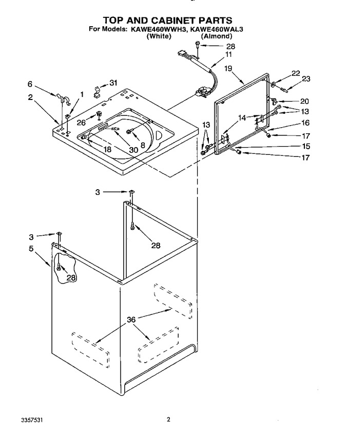 Diagram for KAWE460WWH3