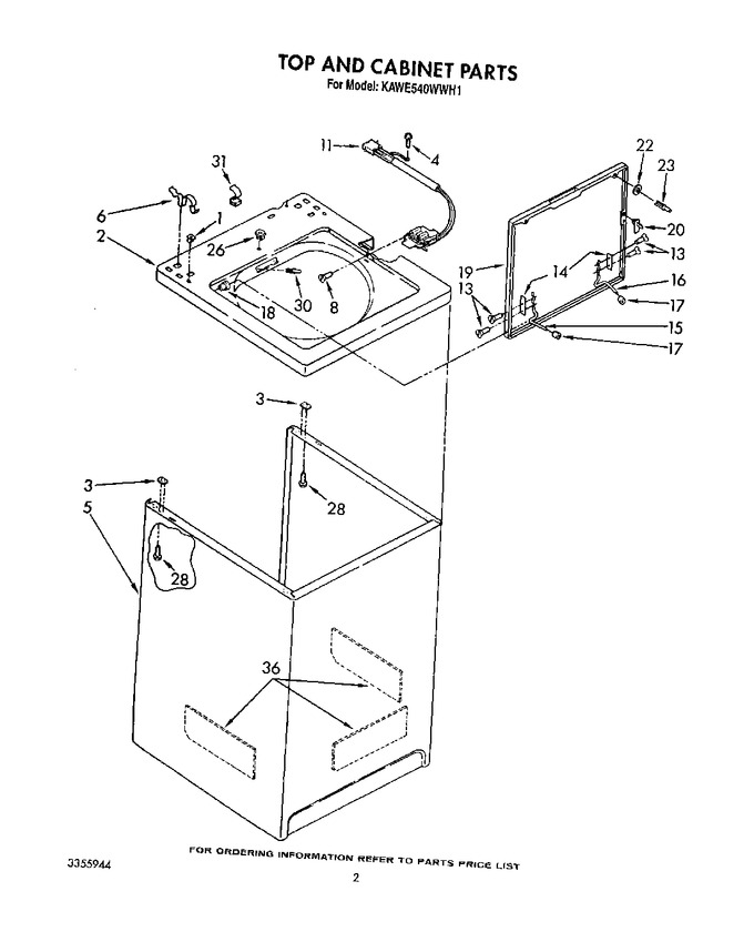 Diagram for KAWE540WAL1