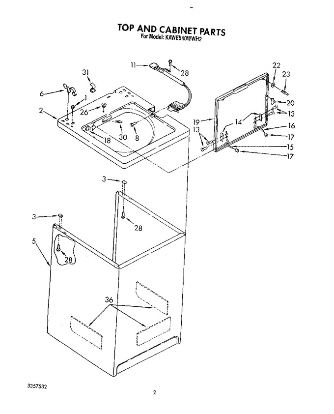 Diagram for KAWE540WWH2