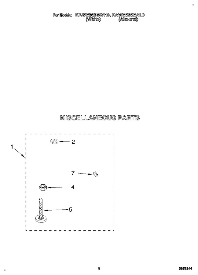 Diagram for KAWE565BWH0