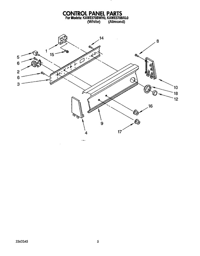 Diagram for KAWE570BAL0