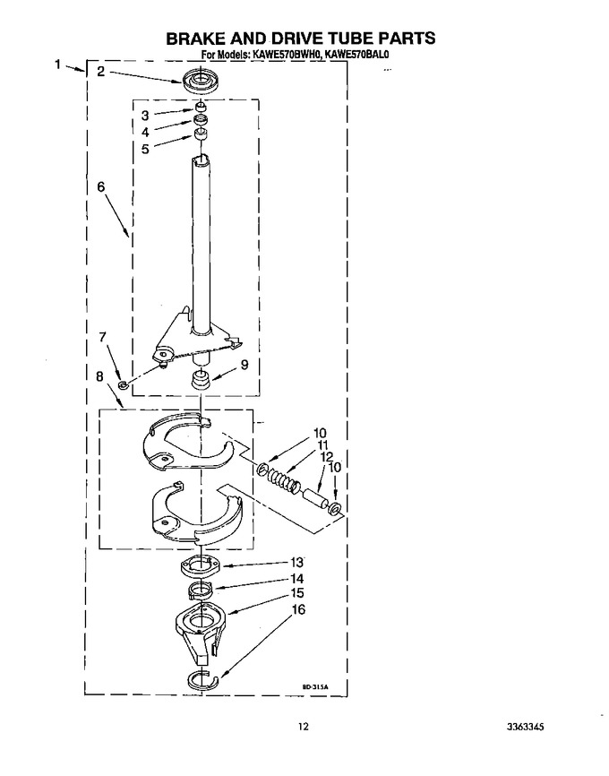 Diagram for KAWE570BAL0