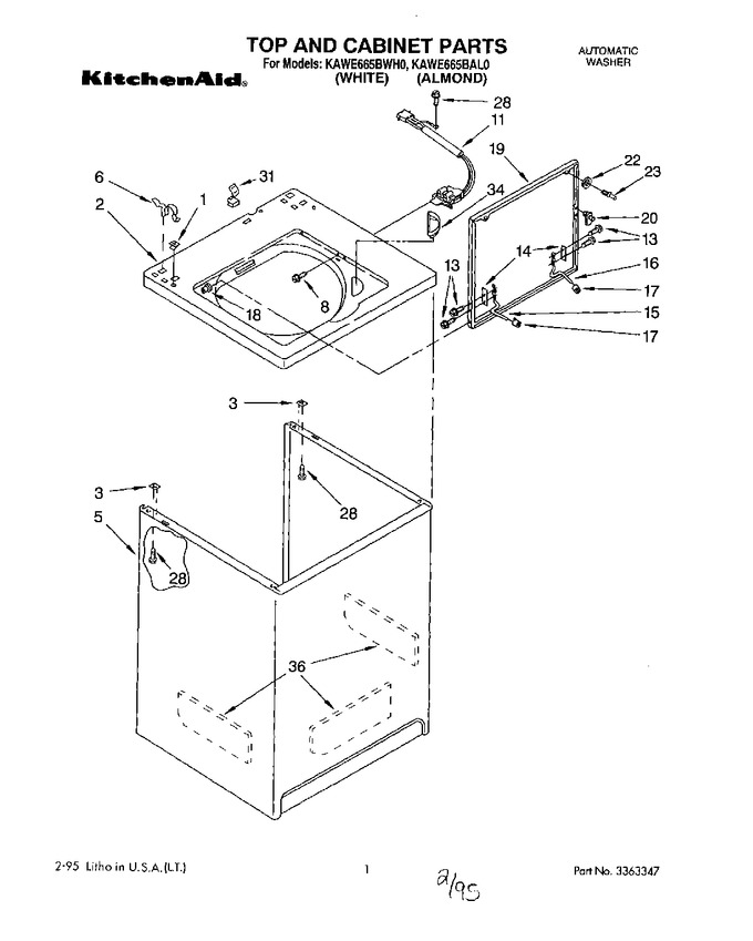Diagram for KAWE665BAL0