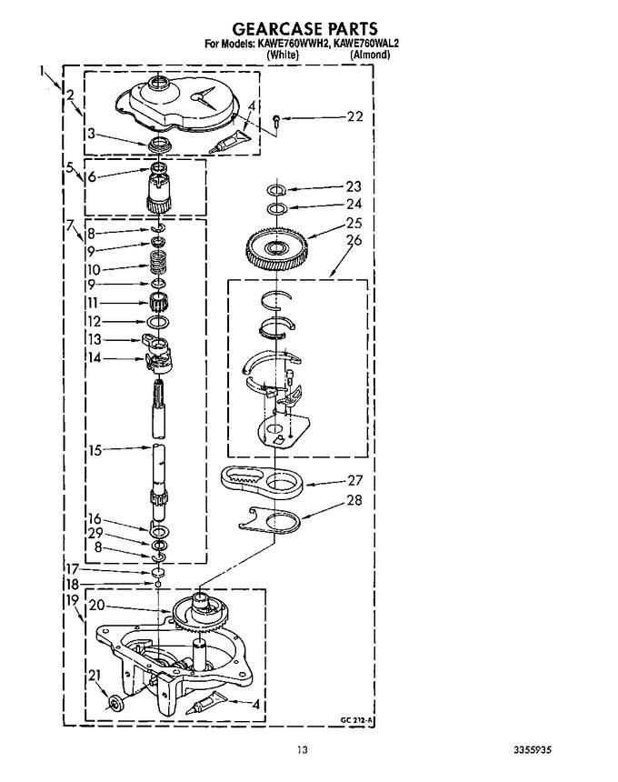 Diagram for KAWE760WWH2