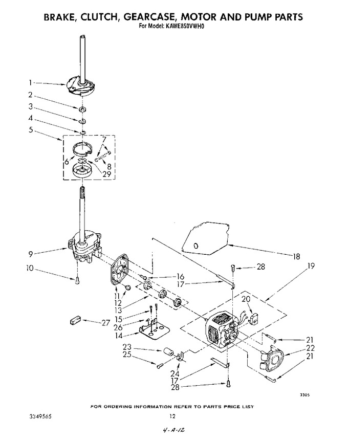 Diagram for KAWE850VWH0