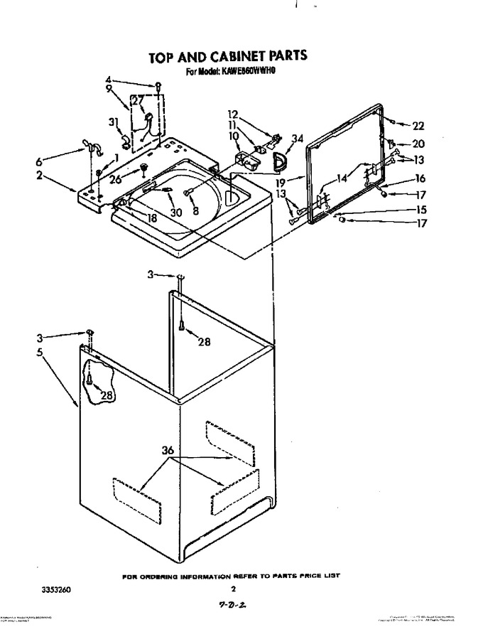 Diagram for KAWE860WWH0