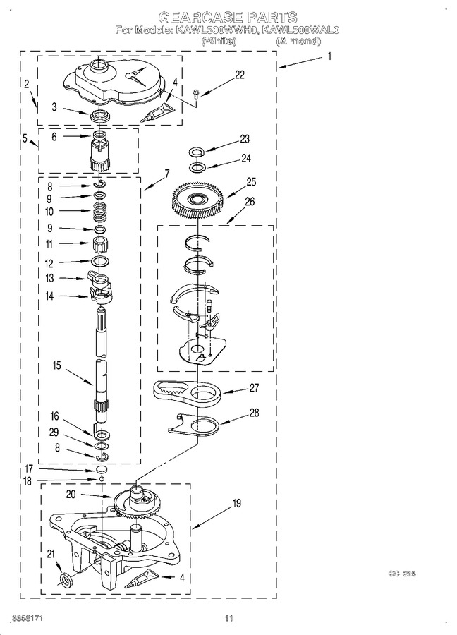 Diagram for KAWL500WAL0