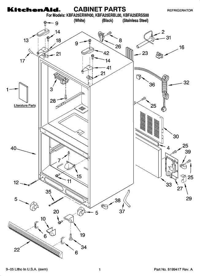 Diagram for KBFA25ERBL00