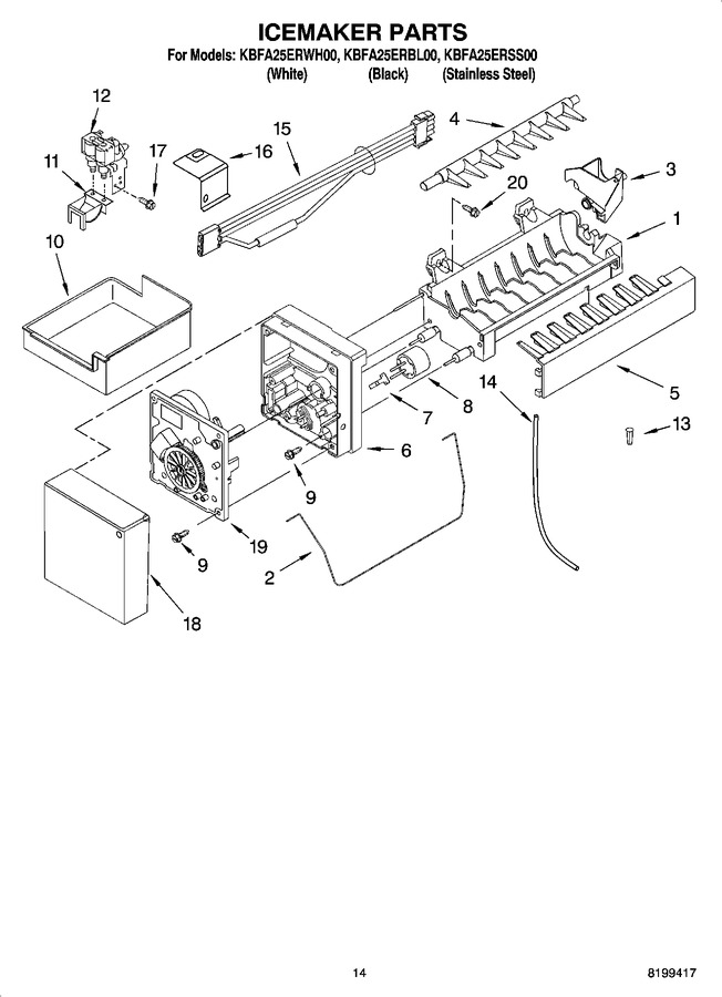 Diagram for KBFA25ERWH00