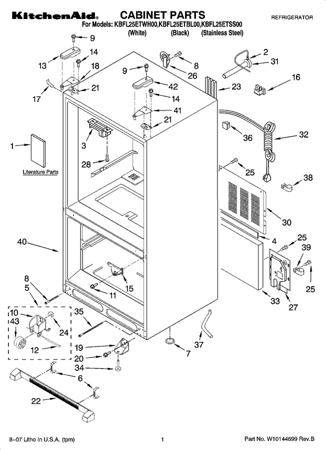 Diagram for KBFL25ETBL00