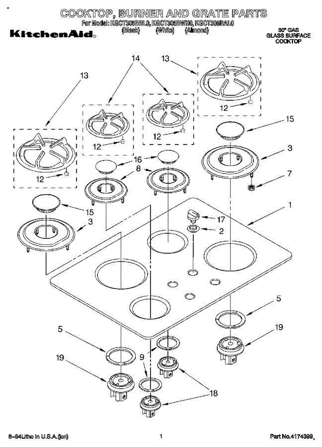 Diagram for KGCT305BWH0