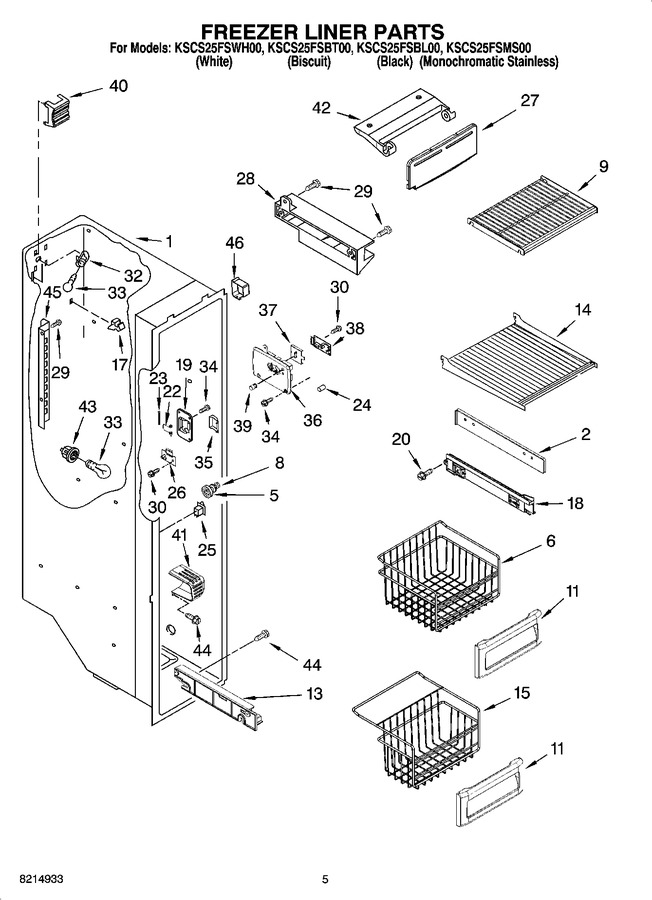 Diagram for KSCS25FSWH00