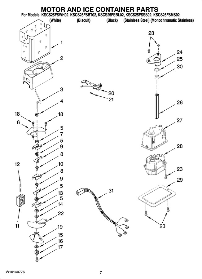 Diagram for KSCS25FSWH02