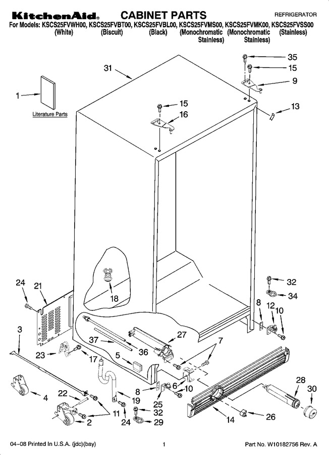 Diagram for KSCS25FVWH00