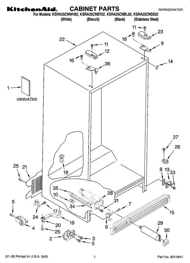 Diagram for KSRA25CNWH02