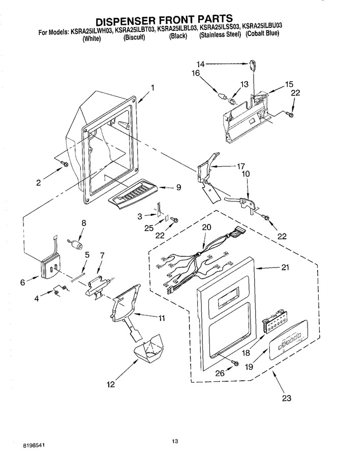 Diagram for KSRA25ILWH03