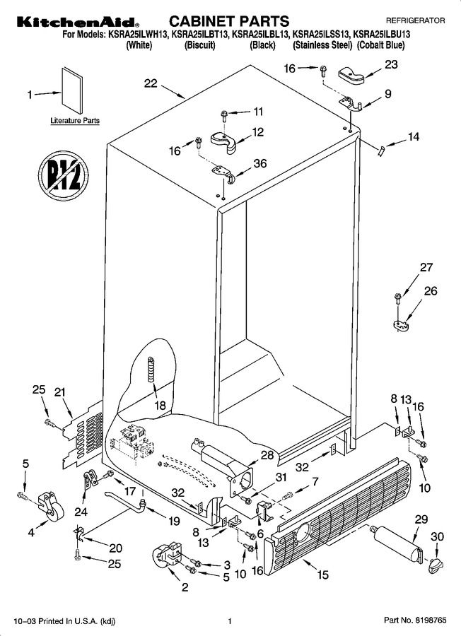 Diagram for KSRA25ILWH13