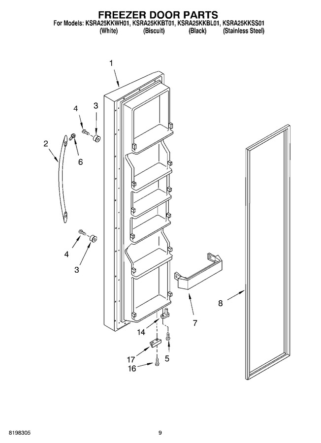 Diagram for KSRA25KKWH01