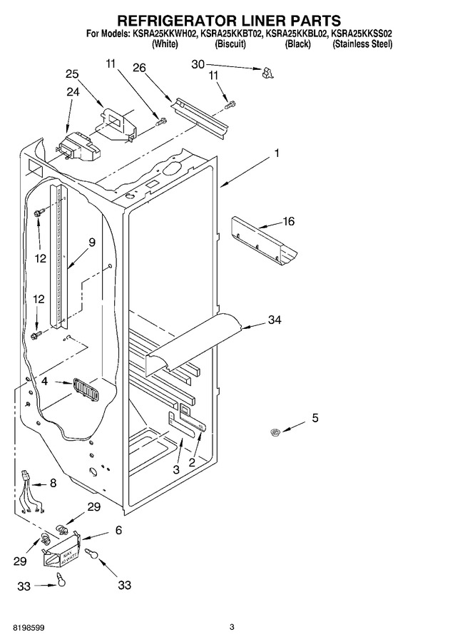 Diagram for KSRA25KKWH02