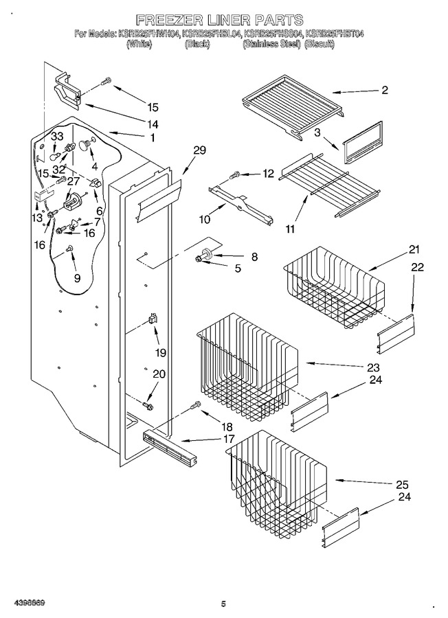 Diagram for KSRB25FHWH04