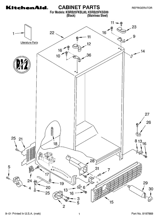 Diagram for KSRB25FKBL00