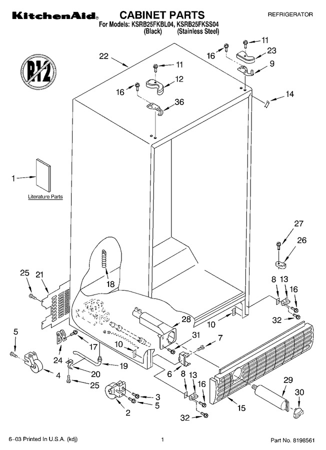 Diagram for KSRB25FKBL04