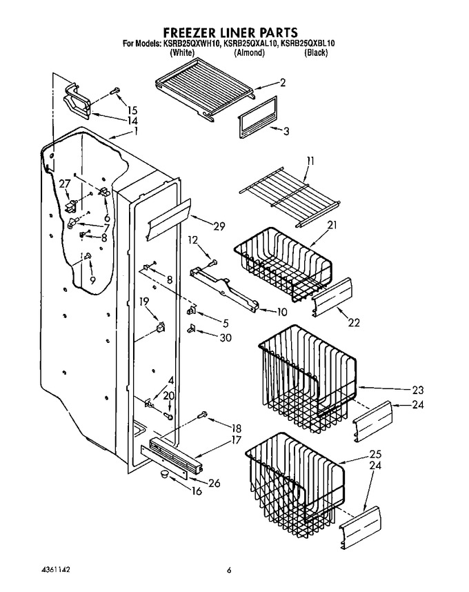 Diagram for KSRB25QXWH10