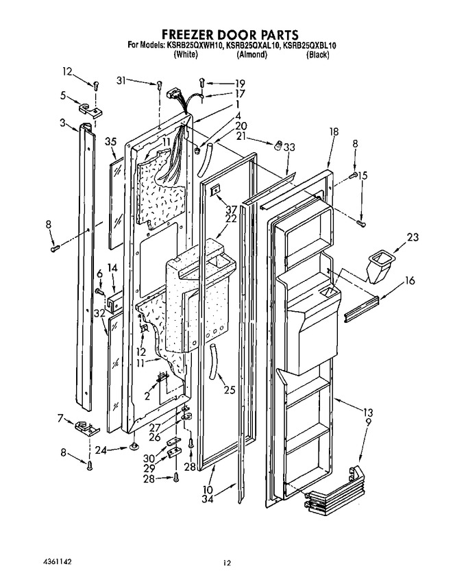 Diagram for KSRB25QXWH10