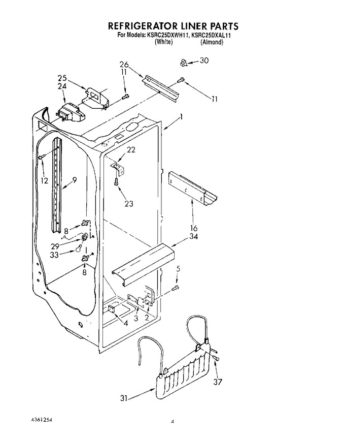 Diagram for KSRC25DXWH11