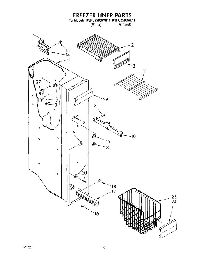 Diagram for KSRC25DXWH11