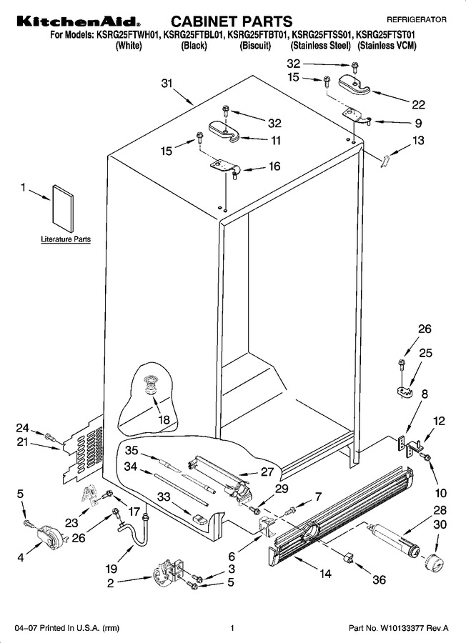 Diagram for KSRG25FTWH01