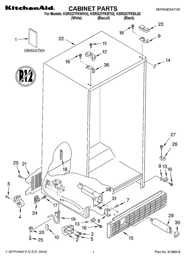 Diagram for KSRG27FKBL02