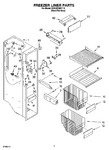 Diagram for 04 - Freezer Liner Parts