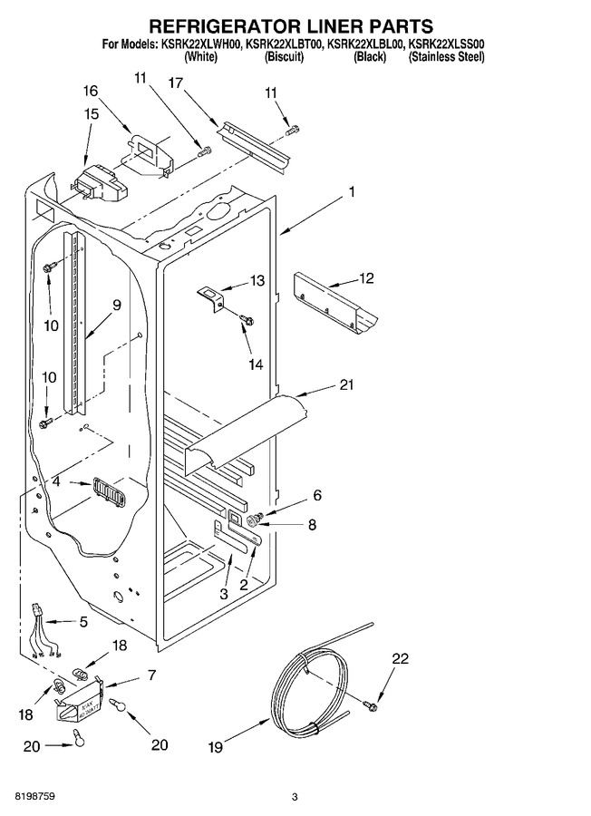 Diagram for KSRK22XLBT00