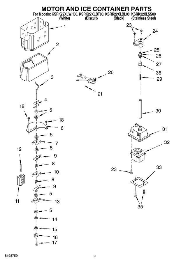Diagram for KSRK22XLBT00