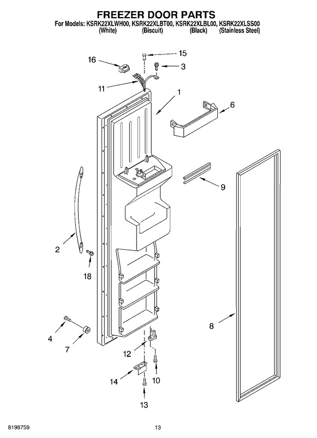 Diagram for KSRK22XLBT00