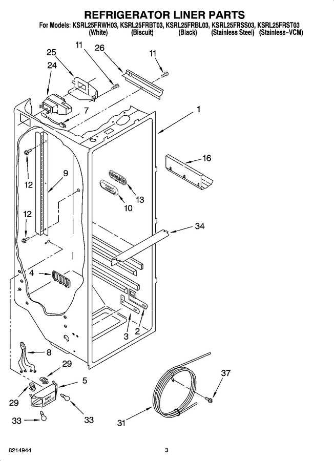 Diagram for KSRL25FRWH03