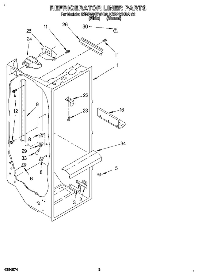 Diagram for KSRP22KDWH02